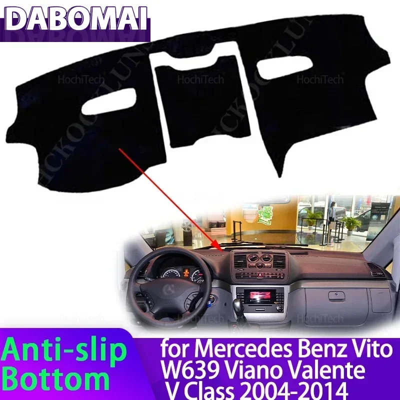 Dashboard Cover Mat Carpet Pad Shade Cape Blanket Car Accessories for Mercedes Benz Vito W639 Viano Valente V Class 2004-2014