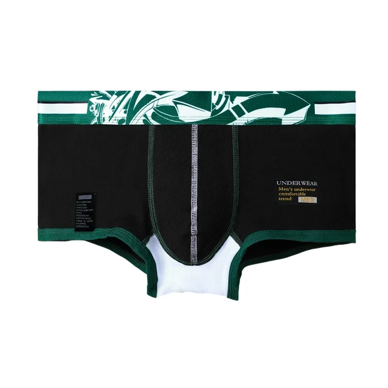 

Мужское нижнее белье, мужские удобные боксеры с трендовым принтом, летние тонкие боксеры для мальчиков, молодежные спортивные короткие шорты