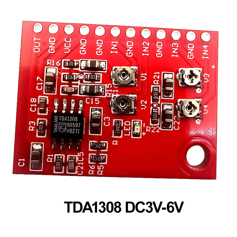 NE5532 TDA1308 Mono 4-Channel Audio Signal Input Mixing Board Module Suitable for Microphone Voice