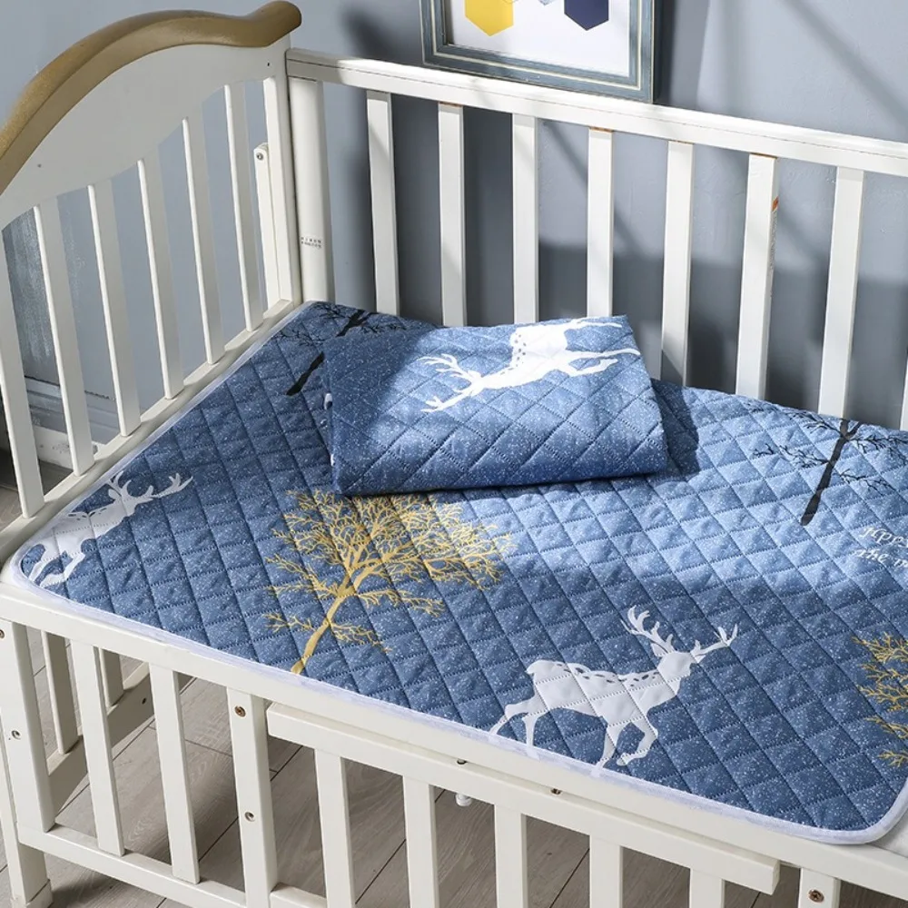 Soft 70*90cm Urine Mat Waterproof Cute Cartoon Bedding Urine Pads Cloth Breathable Bed Protector Diaper