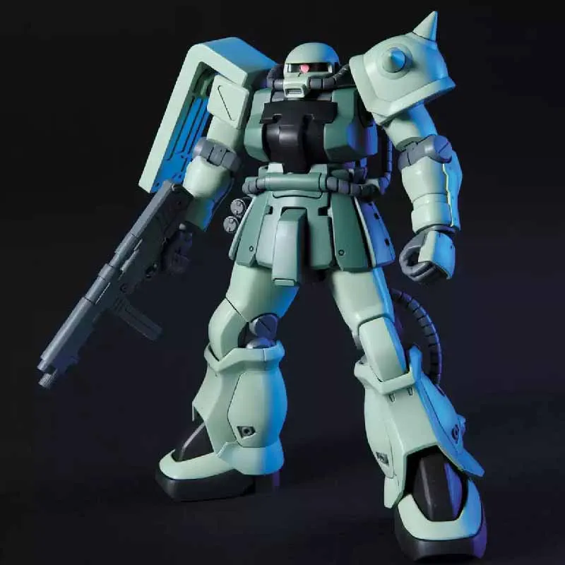 Bandai Original GUNDAM HG série 1/144 MS-06F-2 ZAKU Anime figurine à assembler modèle jouets à collectionner modèle ornements cadeaux