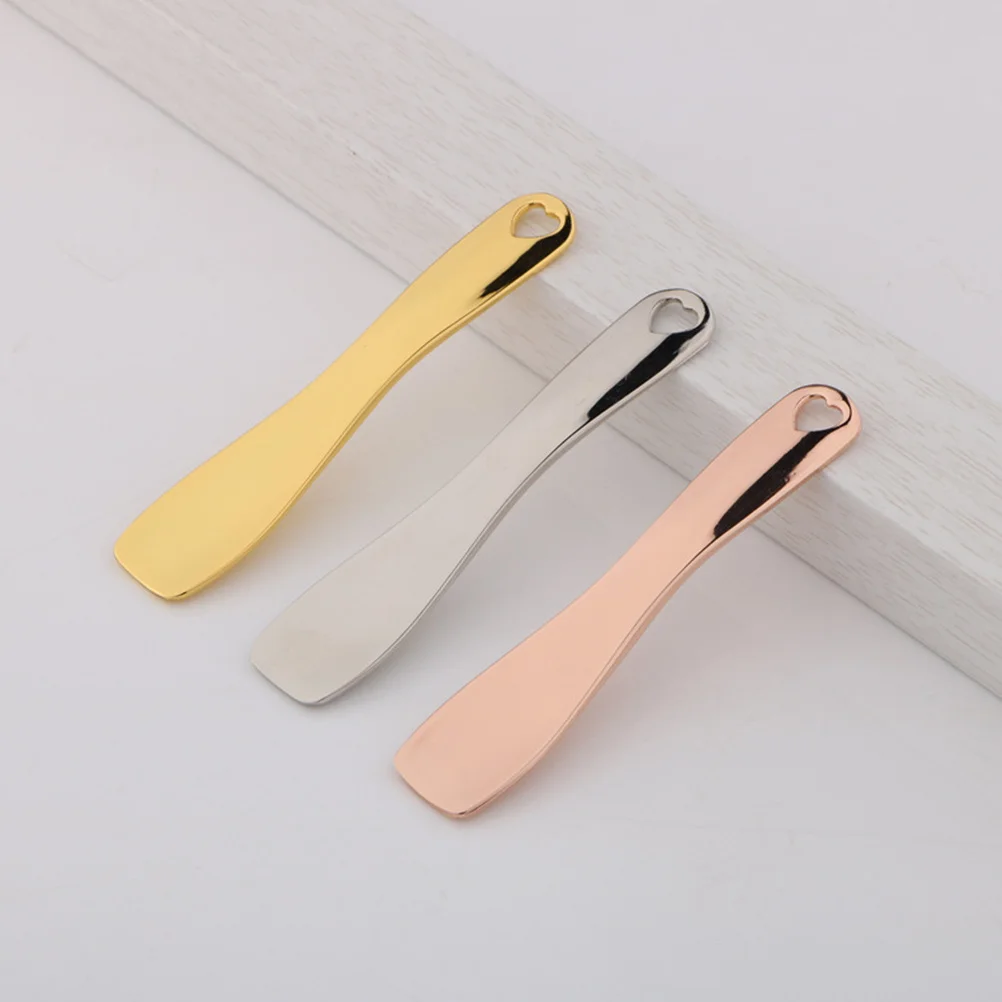 3Pcs Facial Mask Scoop Metal Cream Extract Tool Eye Cream Spoon Beauty Spatulas Mini Makeup Spoon Skin Caring Tool