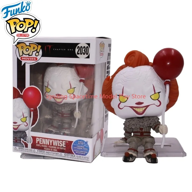 

Original Funko Pop Movies #2030 Pennywise with Red Balloon IT Chapter One Shelf Sitter Collection Doll with Original Box Gift