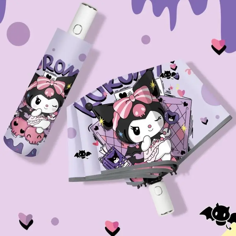 サンリオ マイメロディ 新しい可愛い日傘 超軽量携帯漫画防水防風手動折りたたみ晴雨兼用傘