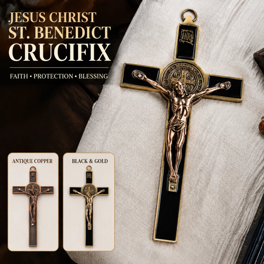 Hand‑Held Prayer Crucifix Jesus Christ Statue Catholic Religious Figurine Hand Holding Cross For Church Chapel Home Belief Gift