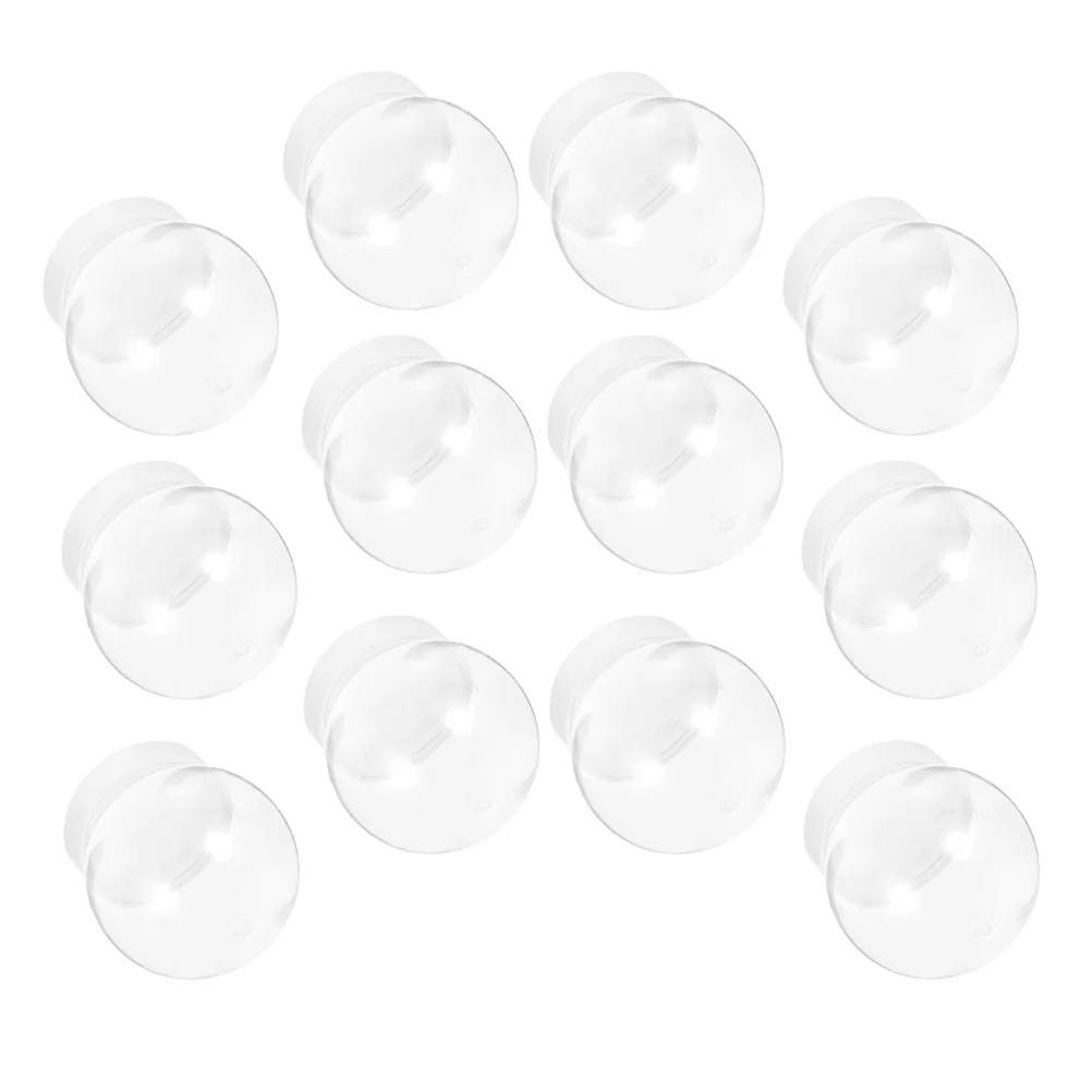 

12pcs Snow Globe Accessories Plastic Diy Water Globes Clear Craft Making Kits For Christmas Decorations Empty Ball Shape Crafts