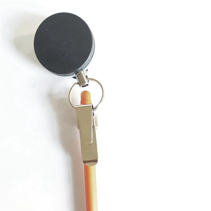 

Well Made-4Pcs Retractable Pull Pen Pencil Holder With Belt Clip Key Ring Universal Lanyard