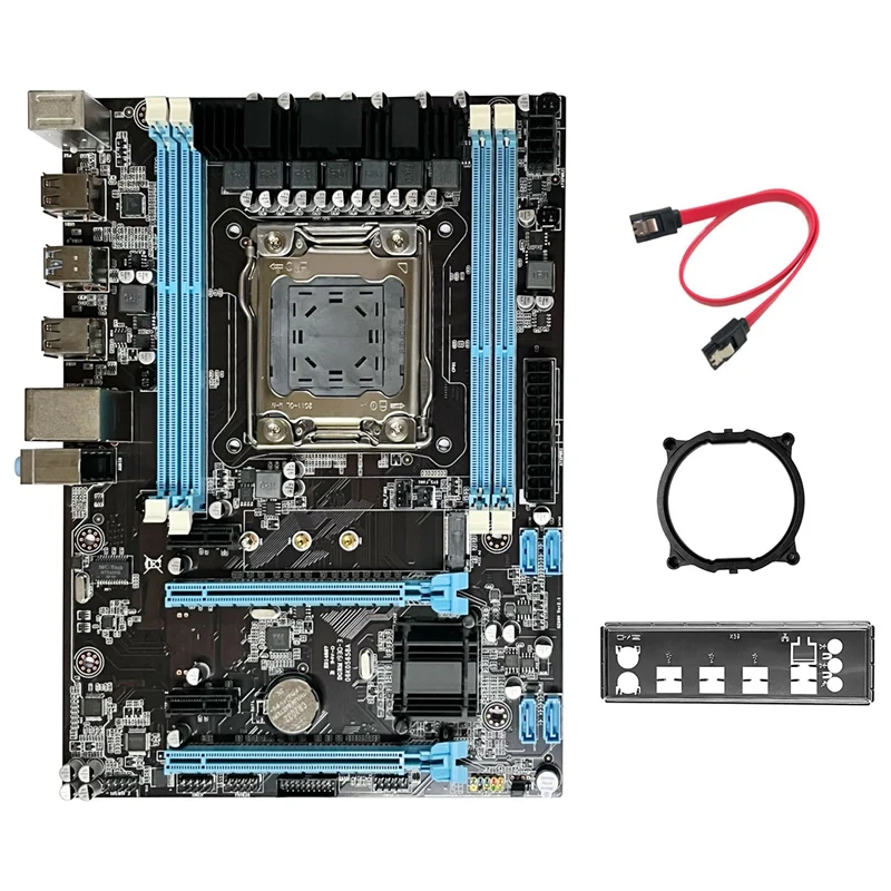 X79 Motherboard+SATA Cable+Baffle+Bracket LGA2011 M.2 NVME Gigabit LAN Support 4XDDR3 For Xeon E5 2630 E5 2660 V1 V2 CPU