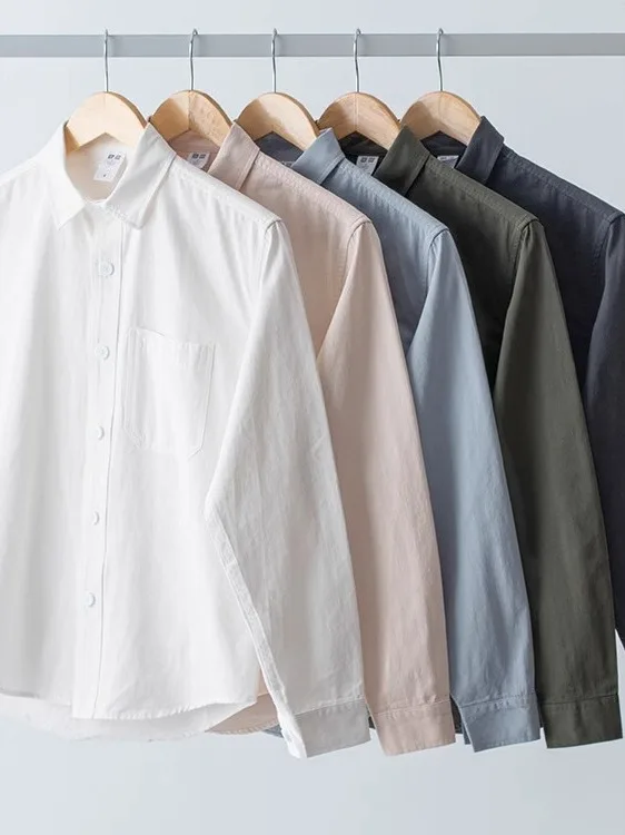 

Casual Color Long Sve Lapel irt for Men Stand Fit Youth Faion Chinese Brandl irt Summer 2025