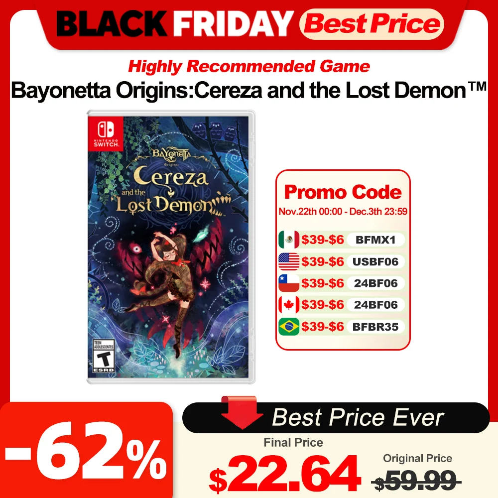 Bayonetta Origins Cereza and the Lost Demon Nintendo Switch Games Action Adventure Genres Support 3 Modes for Switch Console