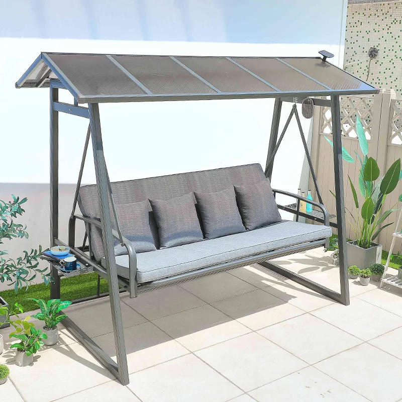 Rocking Chair Swing Outdoor Patio Hanging Chair Outdoor Villa Balcony Household Cast Aluminum Garden Swing Chair Hammock