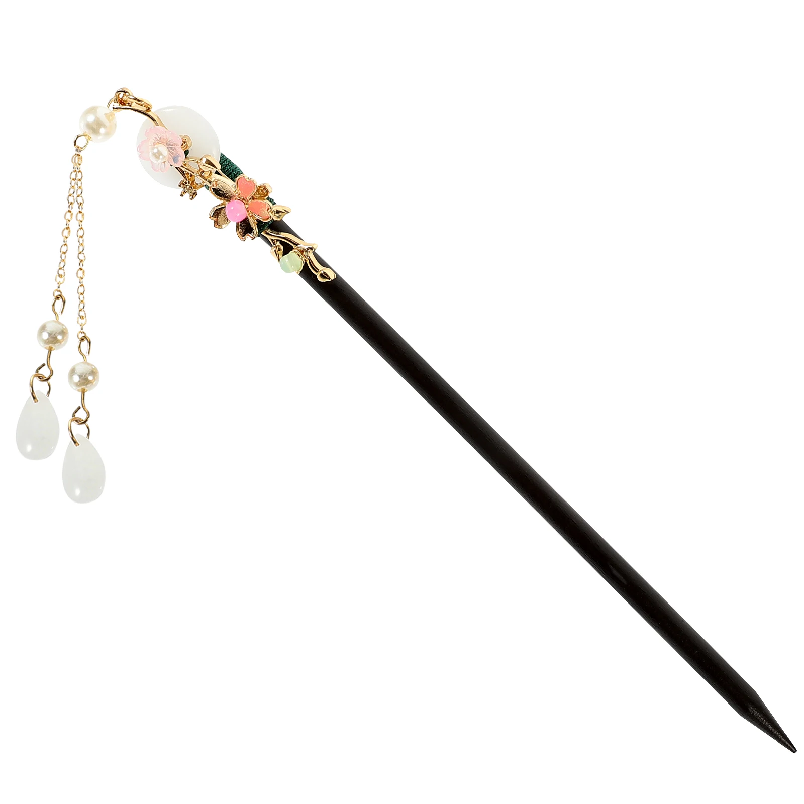 

Wooden Hairpin White Jade Durable Retro Hair Bun Decorations Cheongsam Hanfu Party Prom Photoshoot Gifts Hair Accessories