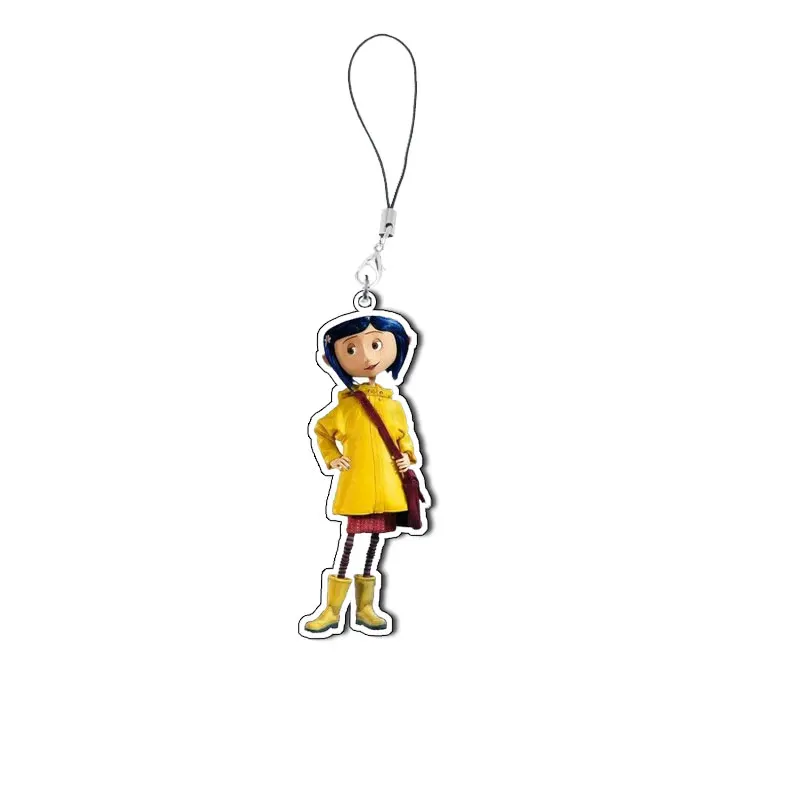 Popular Cartoon Caroline Key Chain Keychains Ring for Accessories Bag Caroline Pendant Keyring Jewelry Fans Love Gift