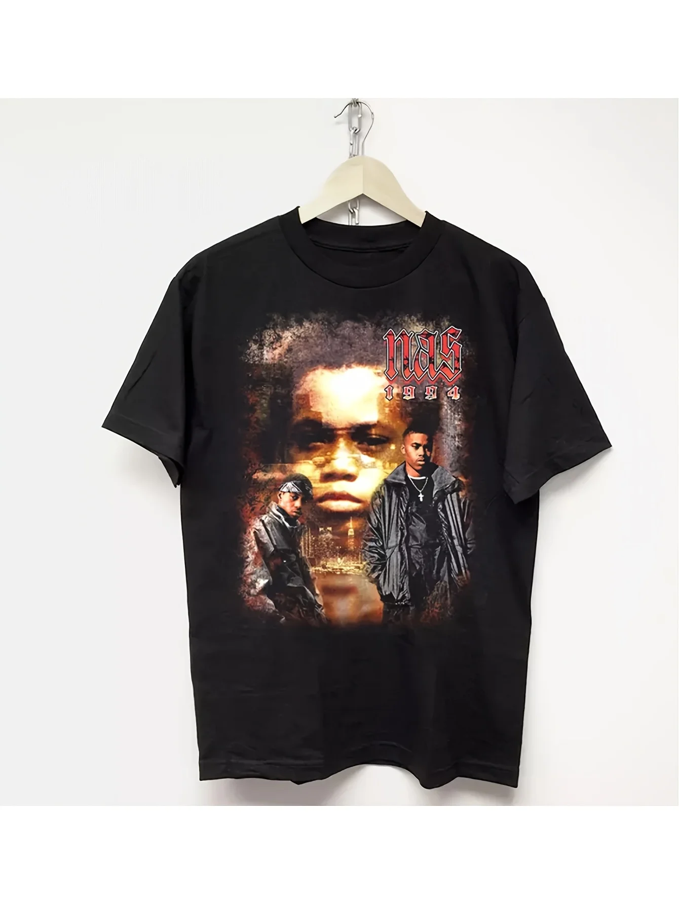 High Quality Short Sleeved T-shirt for Men, Featuring Hip-hop and Rap Design, Perfect As A Gift for Men