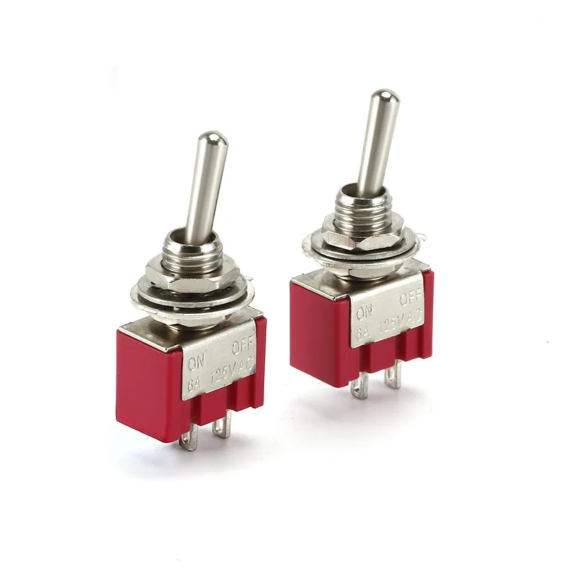 Direct supply button switch MTS-101 2 pin 2 gear red rocker switch 6mm rocker toggle switch