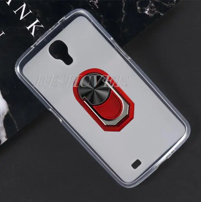 For Samsung Galaxy Mega 6.3 I9200 Back Ring Holder Bracket Phone Case Smartphone TPU Soft Silicone Cover