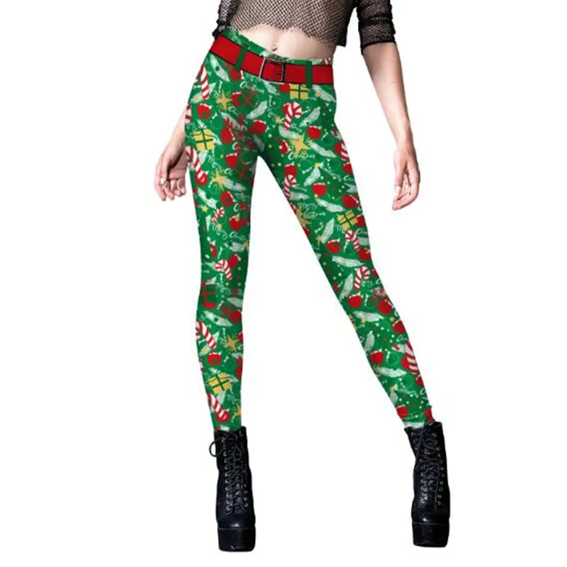 Weihnachts kleidung neue Weihnachts gamaschen Frauen Winter warme Hosen hoch elastisch und bequem plus Weihnachts hose Frau