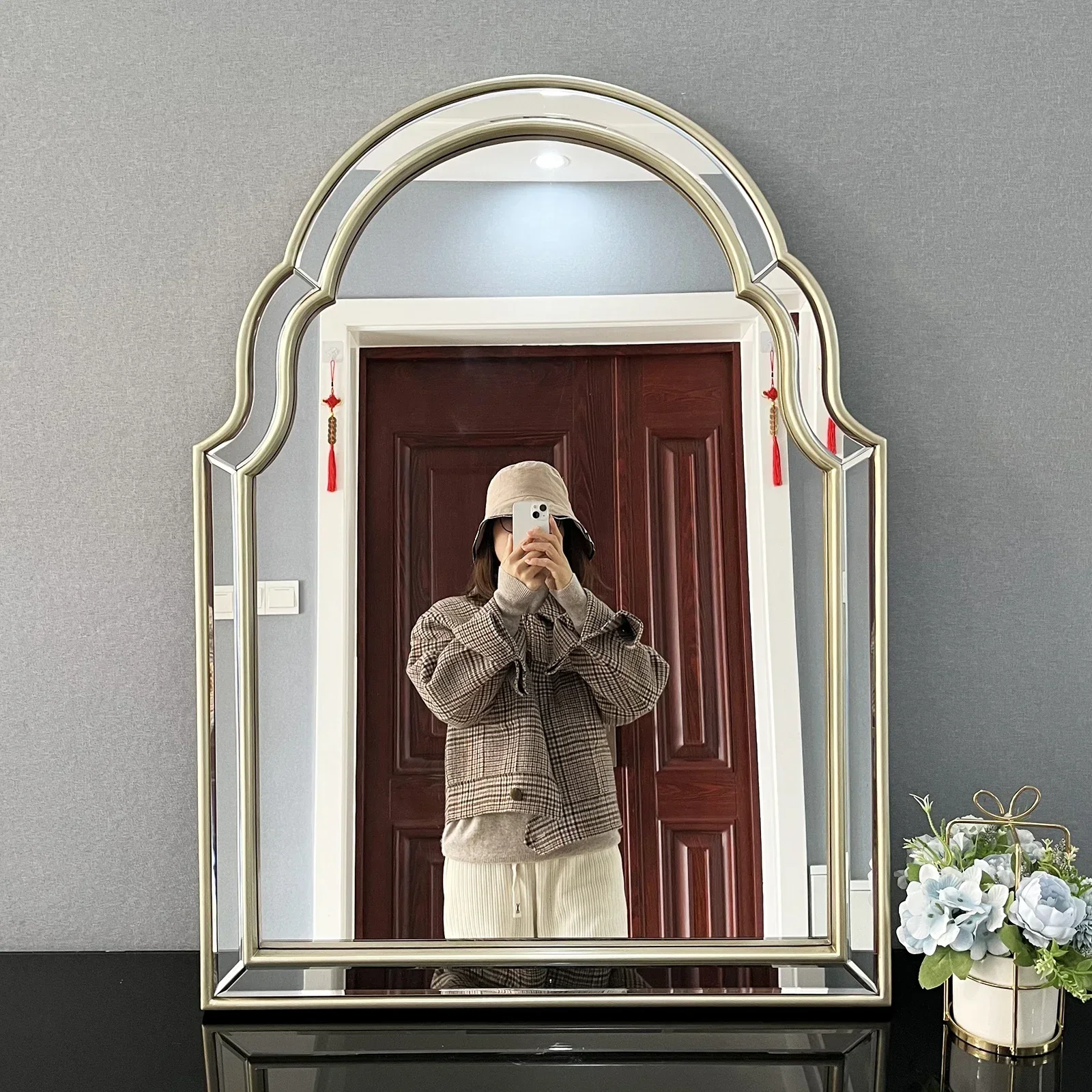 Nordic Light Luxury Arch Mirror - Original Design Vanity Mirror, Sanitary Wall Decor for Home