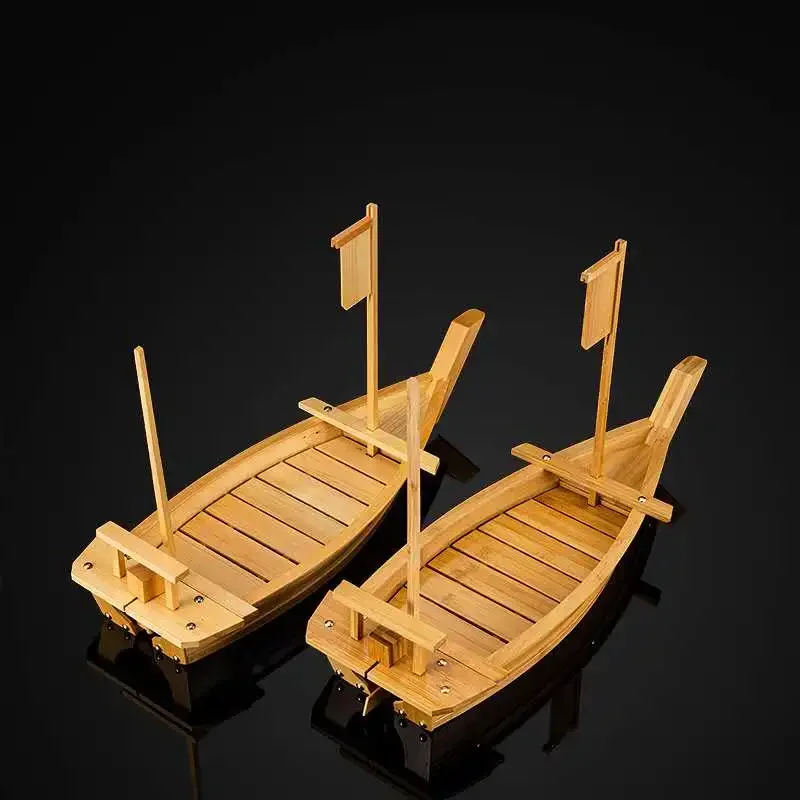 

Japanese Cuisine Deluxe Sushi Boat Sashimi Boat Seafood Platter Holder Sashimi Wooden Dragon Boat