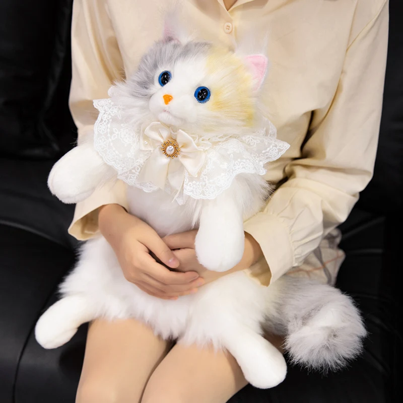 سوبر لطيف مقلد القط على ظهره Kawaii لوليتا ديكور هريرة أفخم دمية الدمى القط Ins نفس النمط هدية عيد ميلاد الفتاة