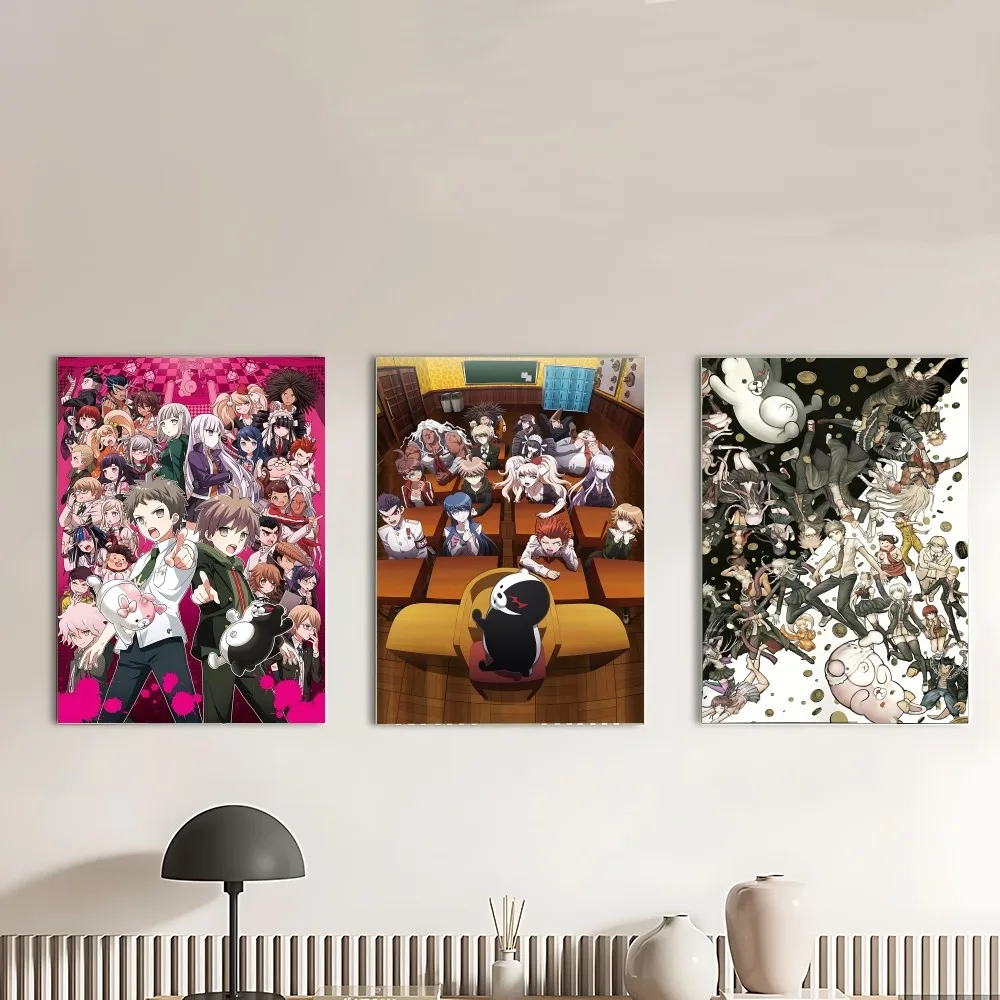 D-danganronpa Trigger H-happy Havoc Game Poster Sticky Posters Waterproof Paper Sticker Coffee House Bar Home Decor
