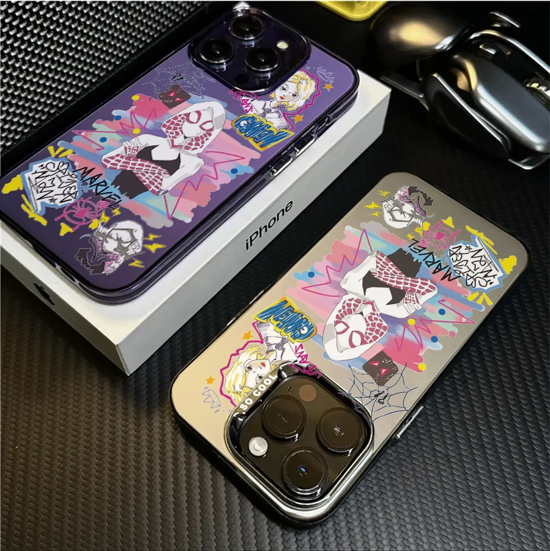 capinha capa Mulher-Aranha Fosca à prova de choque iPhone xr xs max 7/8 11 12 13 14 15 pro max plus case