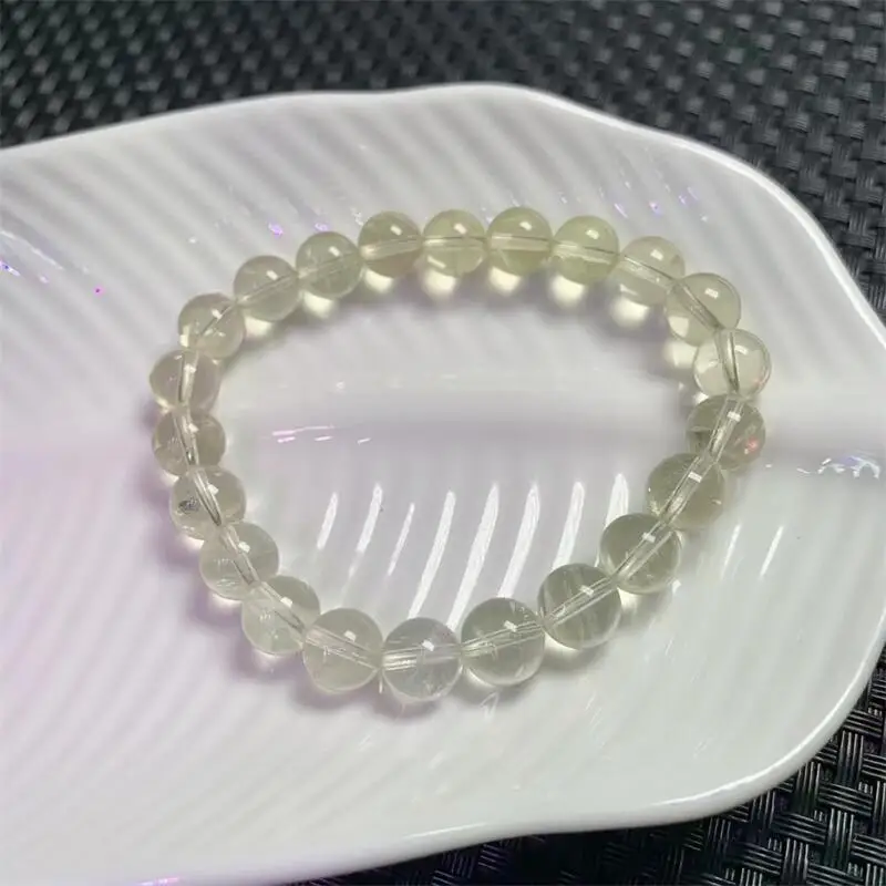 

8.8MM Natural Lemon Citrine racelet Handmade Jewelry Stretch Bangle Children Birthday Holiday Gift 1pcs