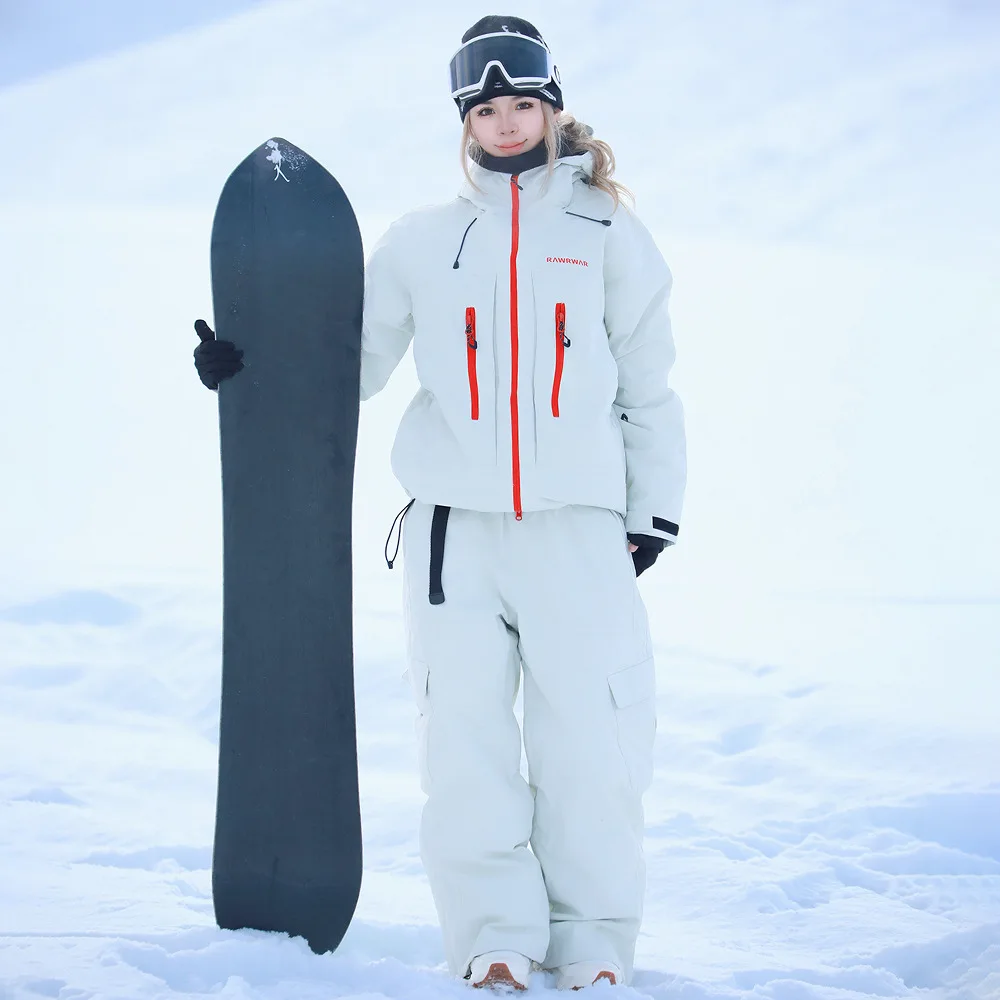 Outdoor Sport Mountain Man Skiing Sets Winter Warm Women Snow Suits Waterproof Jacket Pants Female Snowboard Costumes Clothes
