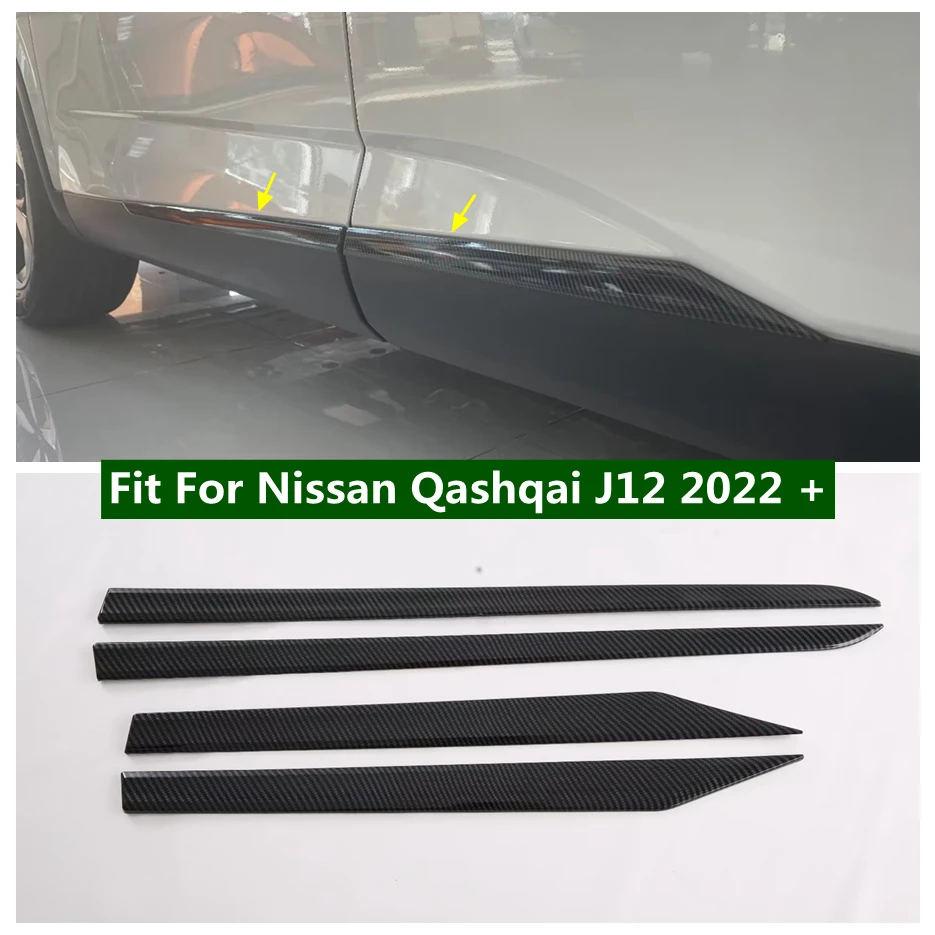 Side Door Line Garnish Body Trim Accent Molding Cover Bezel Styling Protector For Nissan Qashqai J12 2022 2023 Car Accessories