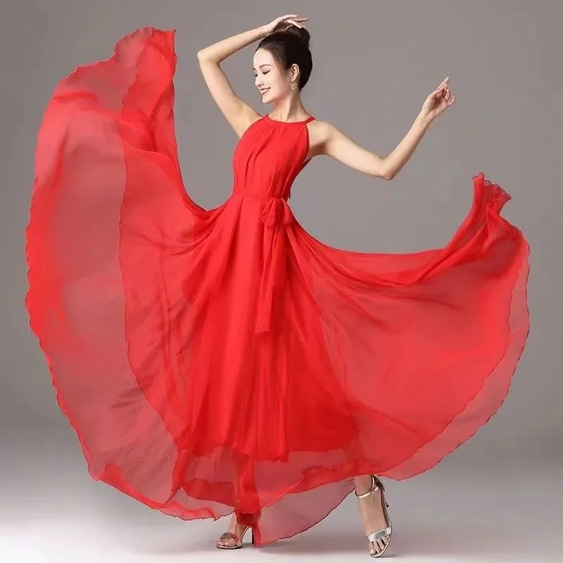 فستان نسائي صيفي كاجوال ماركة عطلة عطلة الشاطئ فساتين طويلة رقبة على شكل حرف v فستان أنيق فضفاض فام #3