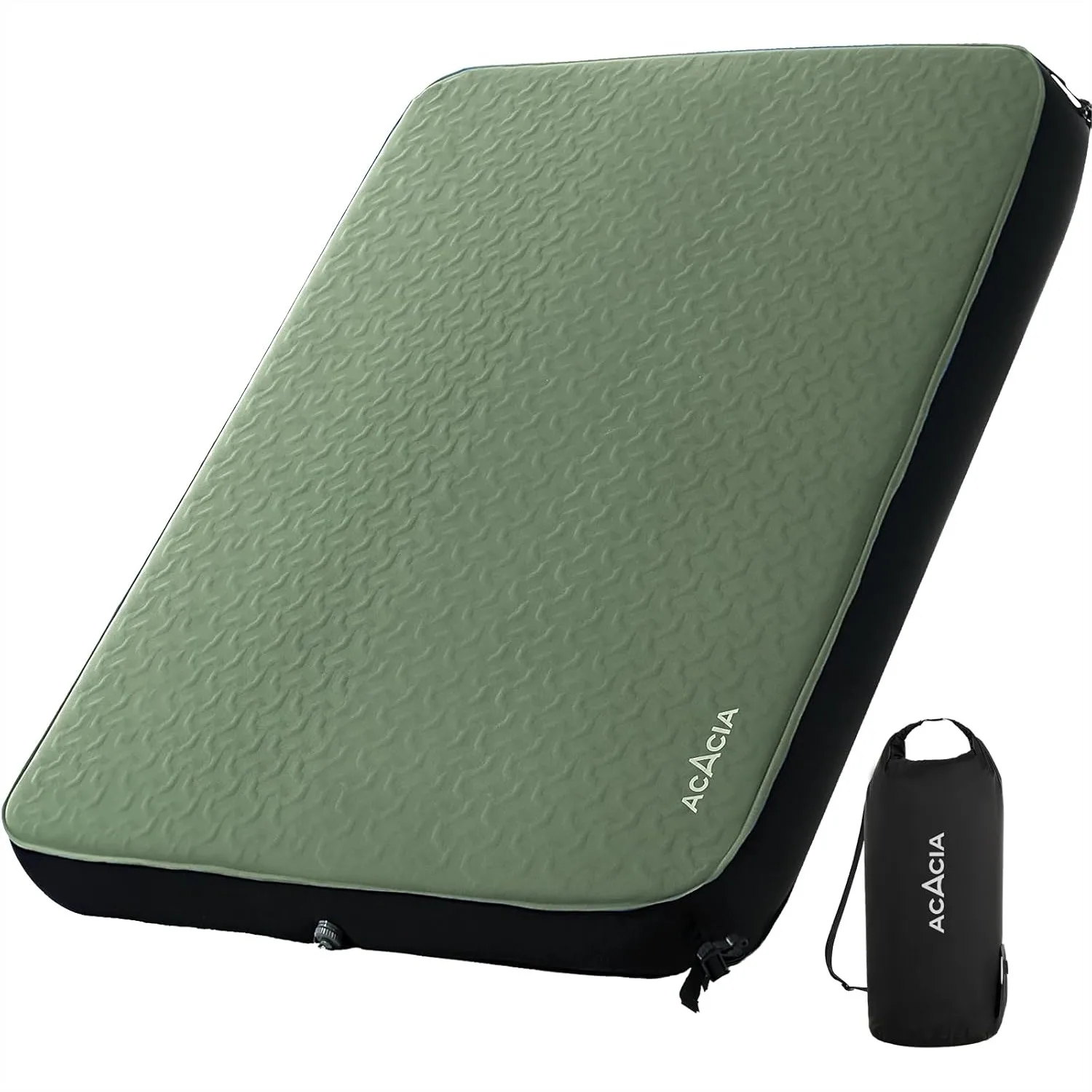 

Self Inflating Sleeping Pad with Foam, 4.3" Thick Camping Air Mattress for Comfort, Y-Shaped Telescopic Ultraportable Design,