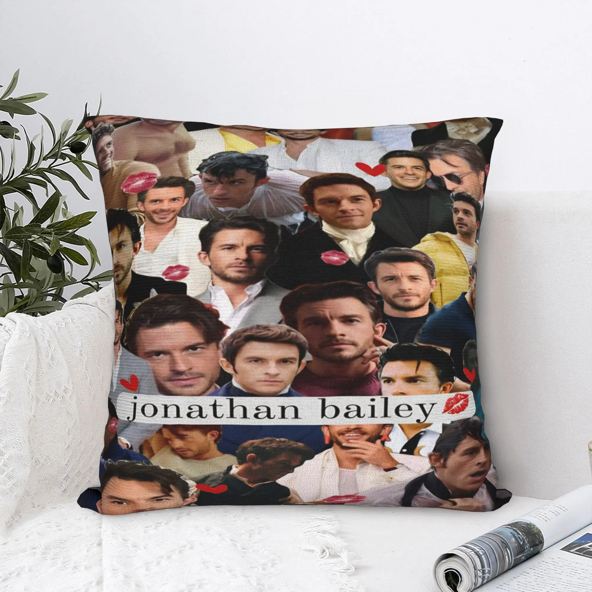 Jonathan Bailey Actor Pillowcase Polyester Cushion Cover Decor  Throw Pillow Case Cover Home Wholesale 40*40cm