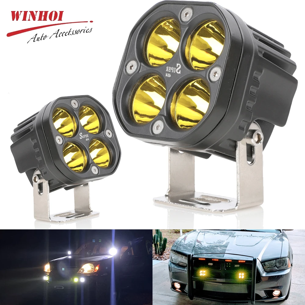 3 Inch 40W Motorcycle LED Work Light Bar White Yellow Red Green Square Spot Beam Fog Light Bar for 4x4 Offroad Truck 12V 24V