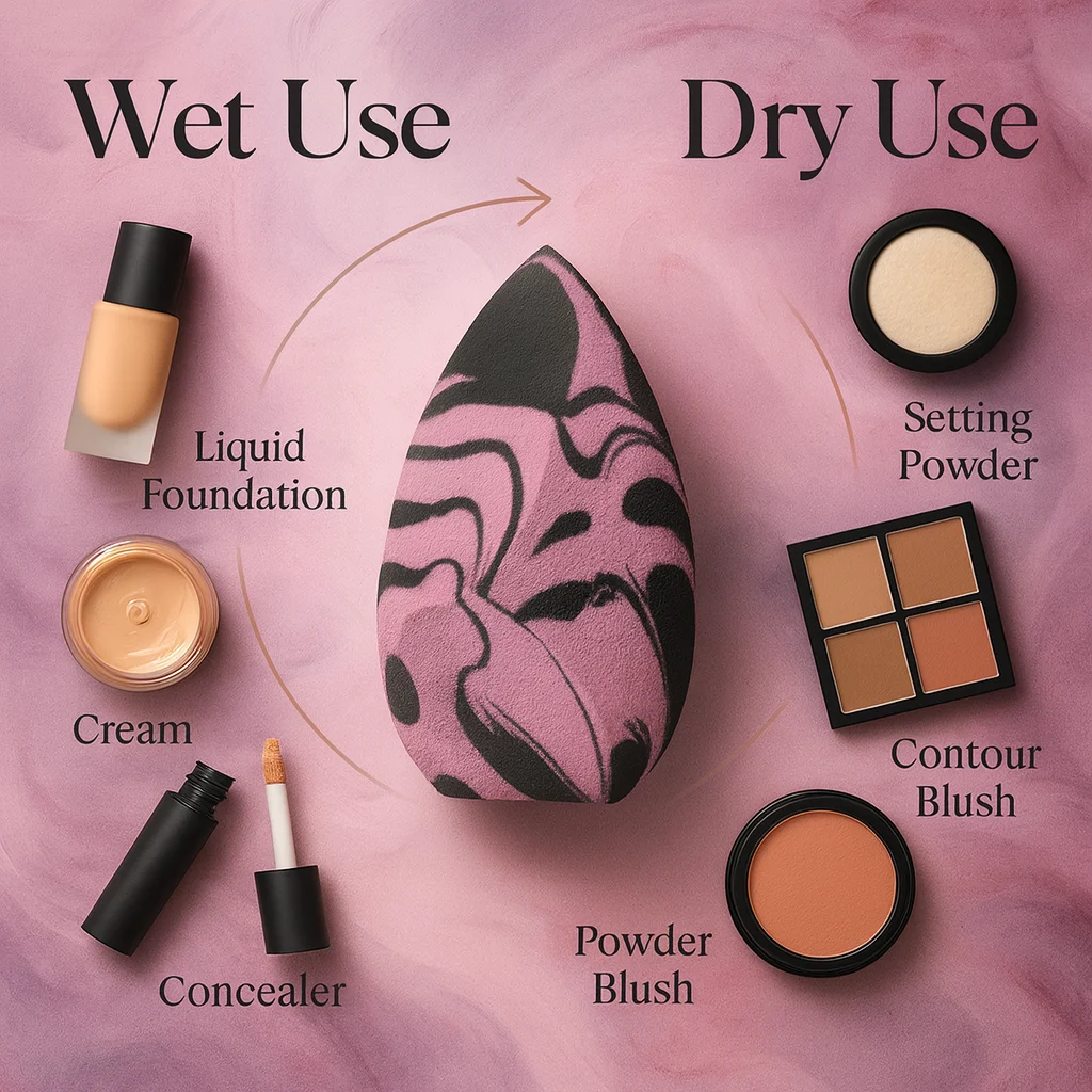 Éponges de maquillage en marbre, éponge de beauté, mélangeur, pour fond de teint, correcteur, crème, poudre, accessoires de maquillage, 1/3/7 pièces