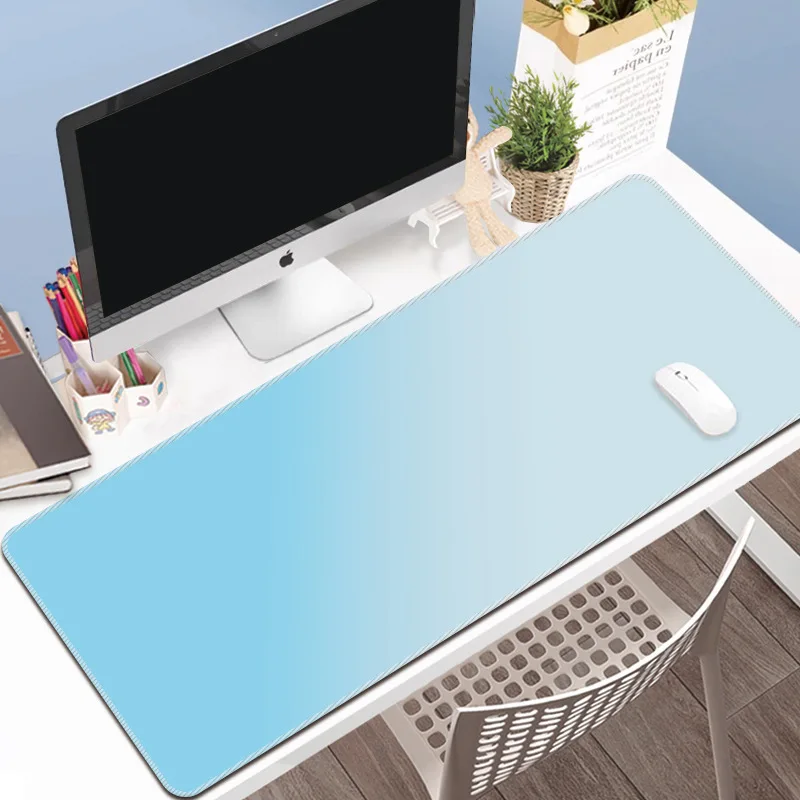 Gradient Solid Color Mouse Pad Large Desk Pad Carpet Computer Desk Mat Mouse Mat Office Accessories Desk Gadgets Carpet Set Up