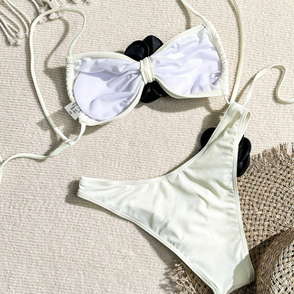 2026 Womens New Style Three-dimensional Tankini Flower Bikini Suit Swimwear Beach Resort Bikinis Sets Women's Two-piece Swimsuit