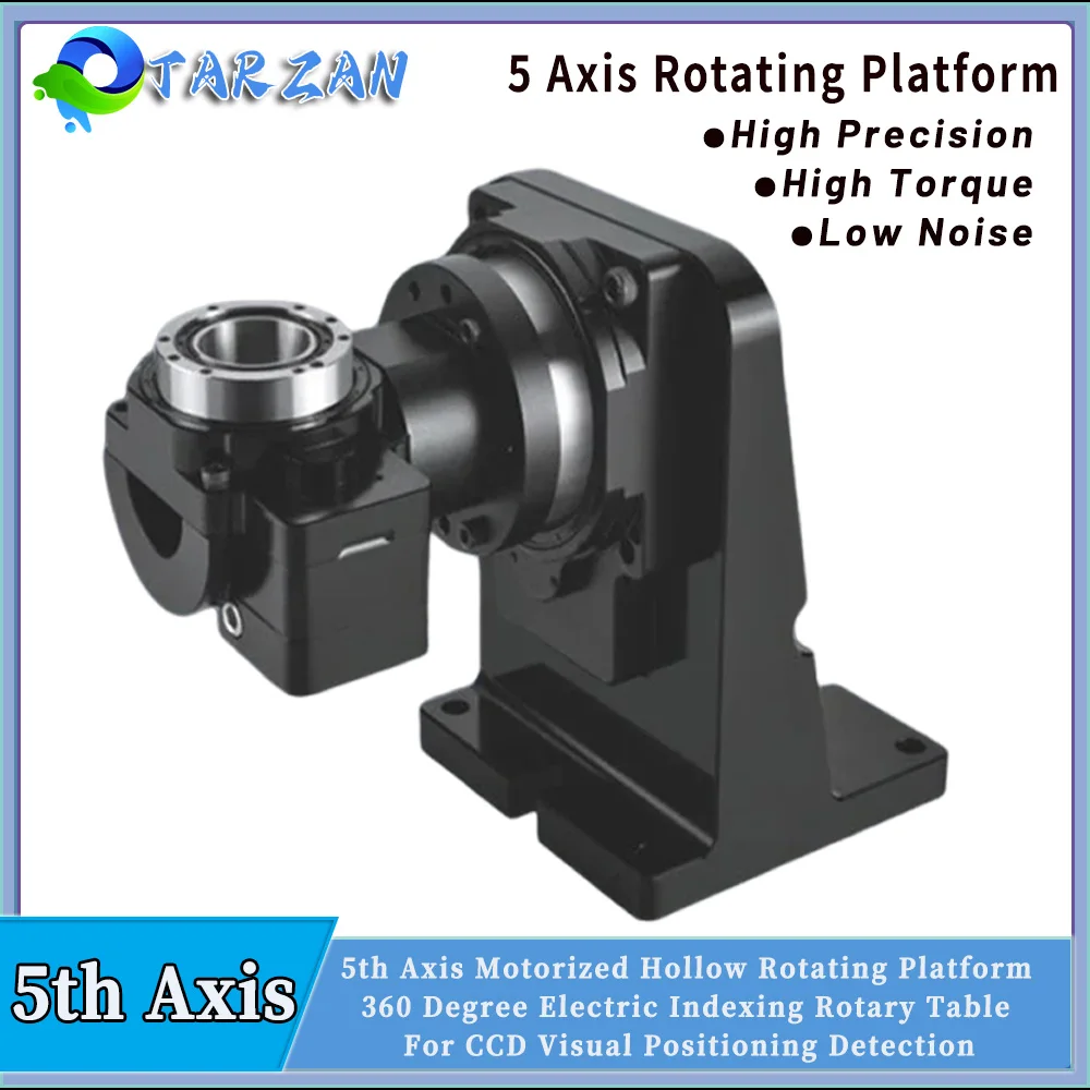 5th Axis Hollow Rotating Platform Indexing Rotary Table Angular Displacement θ/R axis Robotic Arm For Laser Welding CNC Router