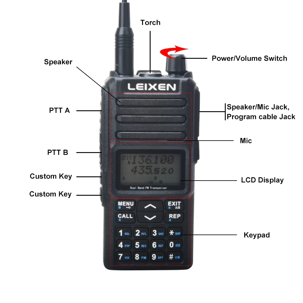 2025 رائجة البيع LEIXEN UV-25D 20 واط حقيقي 10-20 كجم لاسلكي تخاطب VHF 136-174 ميجا هرتز UHF 400-480 ميجا هرتز ثنائي النطاق ثنائي الاستعداد المزدوج استقبال V