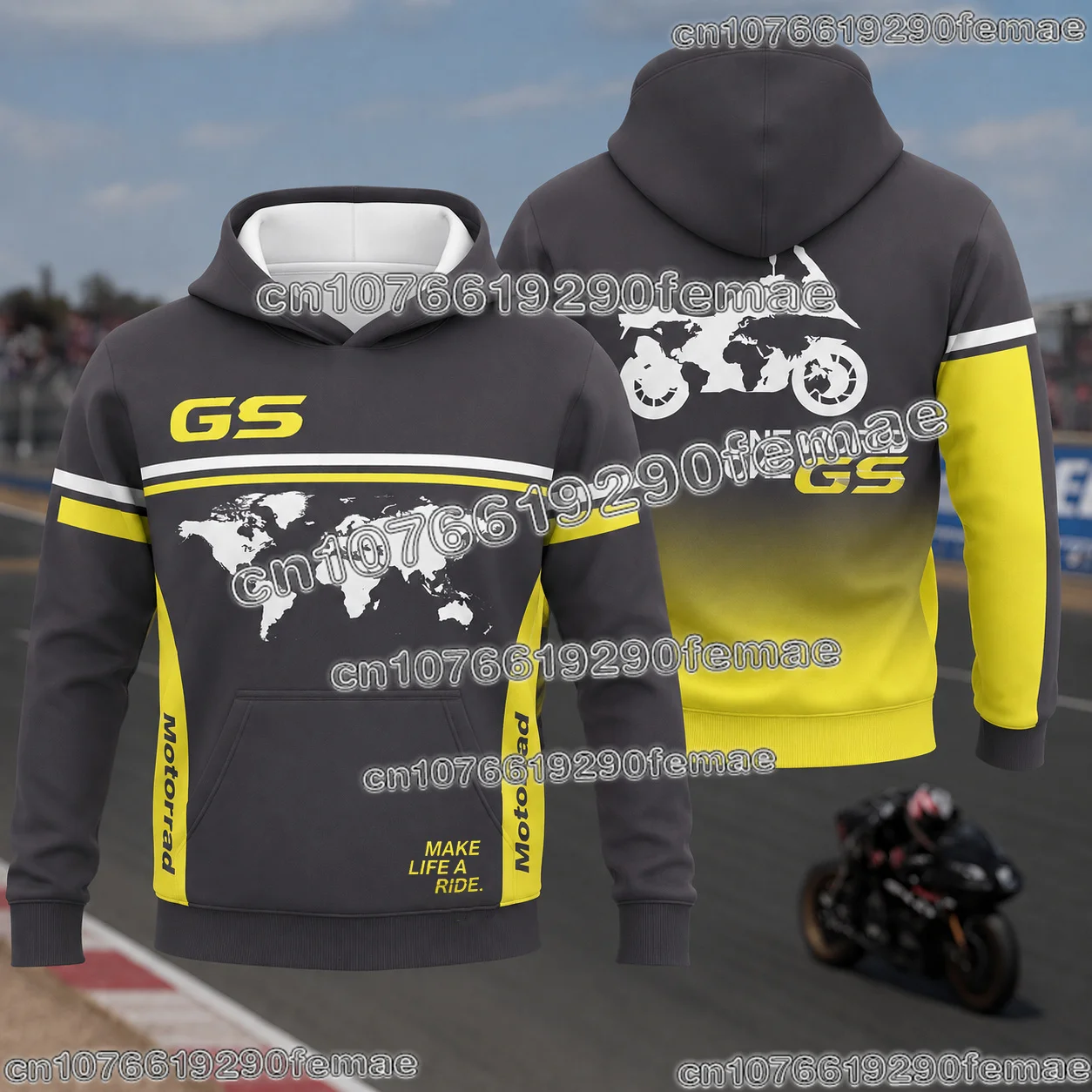 Neuer GS Adventure Motorrad Hoodie für Motorradfans Outdoor-Motorradfahren Langarm Lässiger Bequemer Pullover Sweatshirt – Detail 7