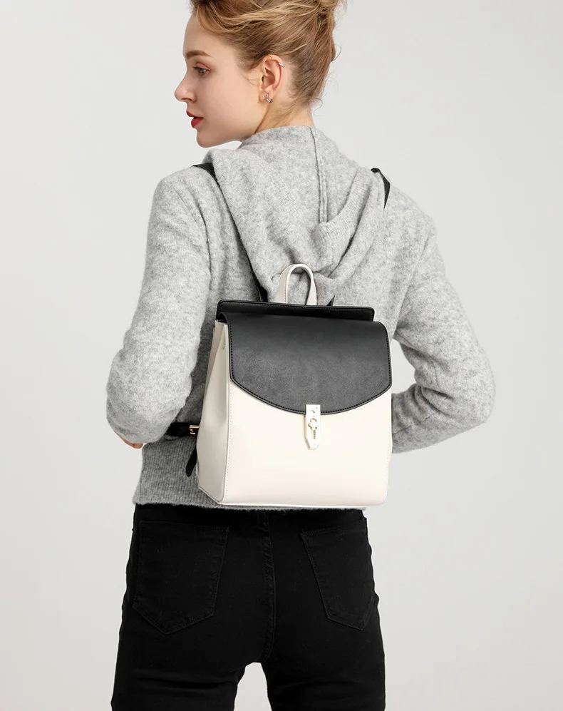 Sacs à dos en cuir de style coréen pour femmes, sacs d'école pour filles, sacs de voyage pour dames, mode