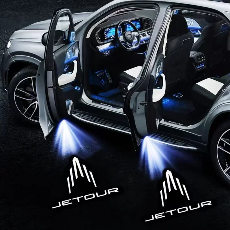 

2pcs Led Emblem Car Door Light Luces Projector For Jetour X70 X90 X95 Dashing Traveller Projection Lamps Car Accessories