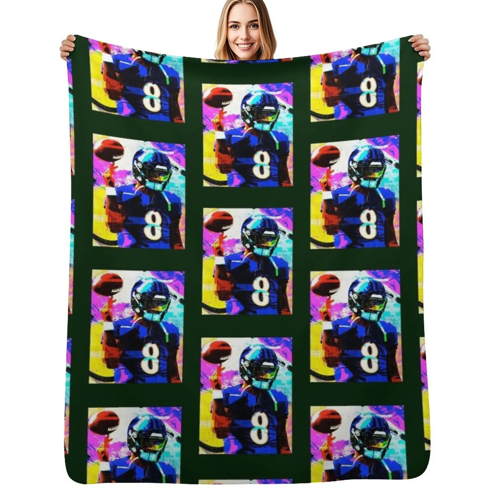 handdrawn Lamar Throw Blanket Giant Sofa Sleeping Bag Heavy decorative Shaggy Furry Blankets