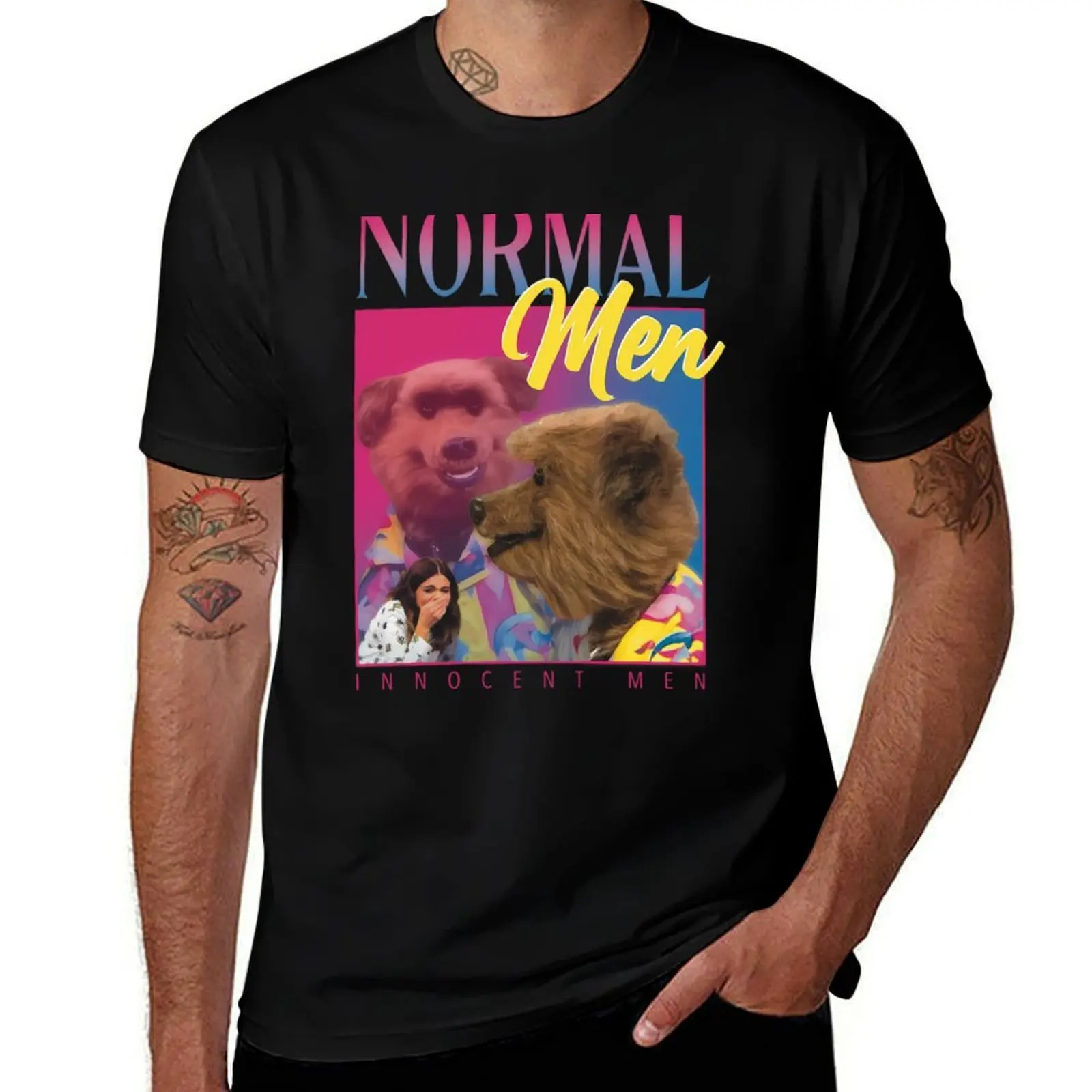 

We'Re Just Normal Men T-Shirt Short sleeve tee heavyweights korean fashion vintage Men's cotton t-shirt
