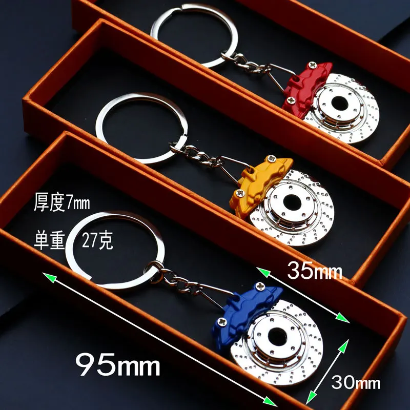 Creative Metal Spare Parts Key Chain Gear Wheel Hub Brake Disc KeyChain Shock Absorber Car Promotioncar Best Gift keychain K6300