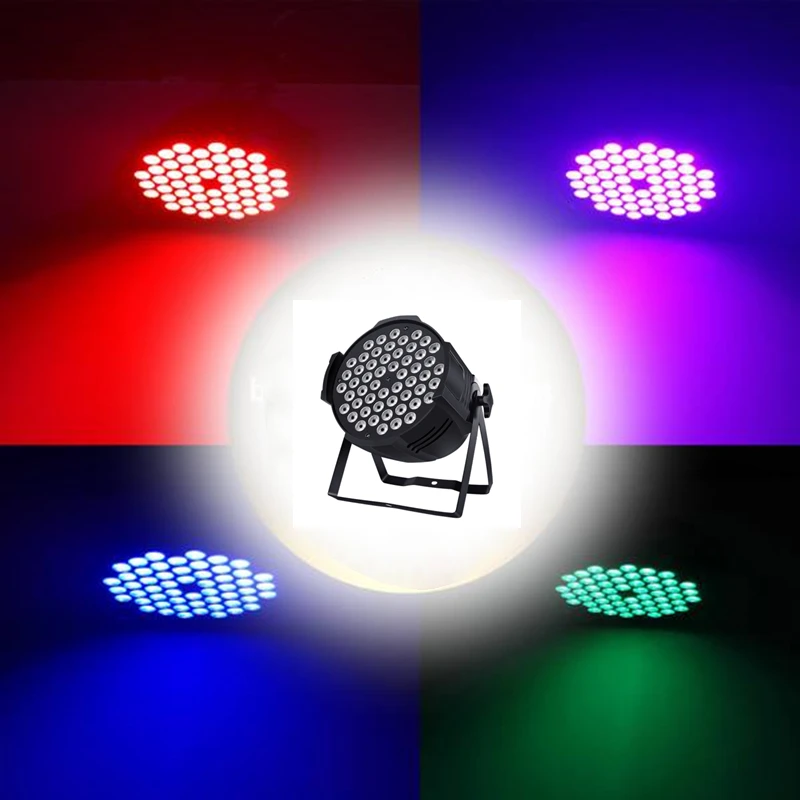 Pop 54x3W LED Par Light RGBW 4In1 LED Par Light Sound Activated DMX512 LED Wash KTV DJ Disco Bar Club Party Stage Light Event Sh