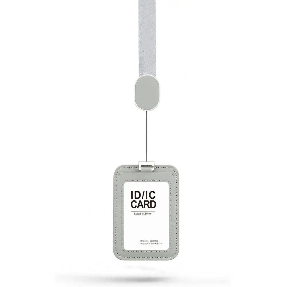 Porta carte d'identità trasparente porta Badge identificativo trasparente con Design trasparente con bobina retrattile con cordino durevole per lavoro all'aperto