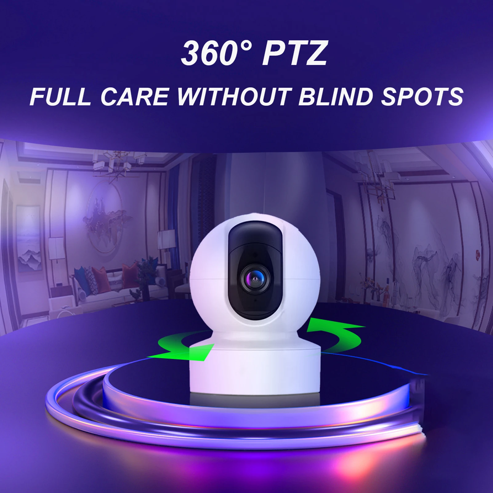 P43 profissional 360 ° que gerencie a câmera esperta da visão noturna do auto que segue a cabeça movente câmera sem fio ultra clara de wifi para o escritório
