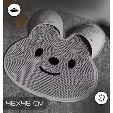 샤워 중에 죽은 피부를 제거하기 위한 미끄럼 방지 목욕 패드가 있는 1pc 욕실 발 스크럽 마사지 매트