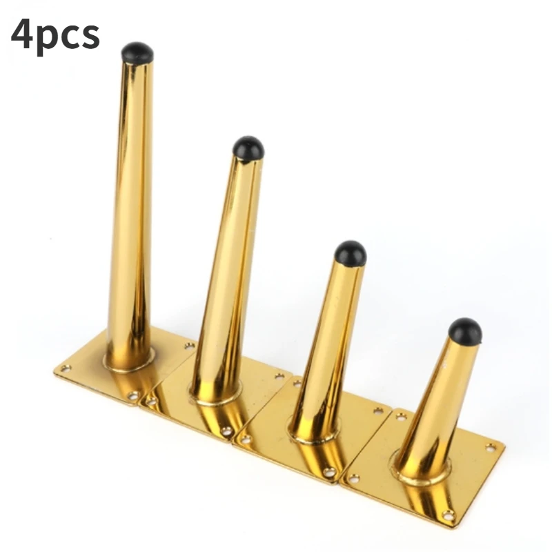 4PCS Metal Furniture Legs Black Gold Tapered Stool Chair Desk Sofa Bedside Cabinet Replacement Table Leg 10cm 20cm