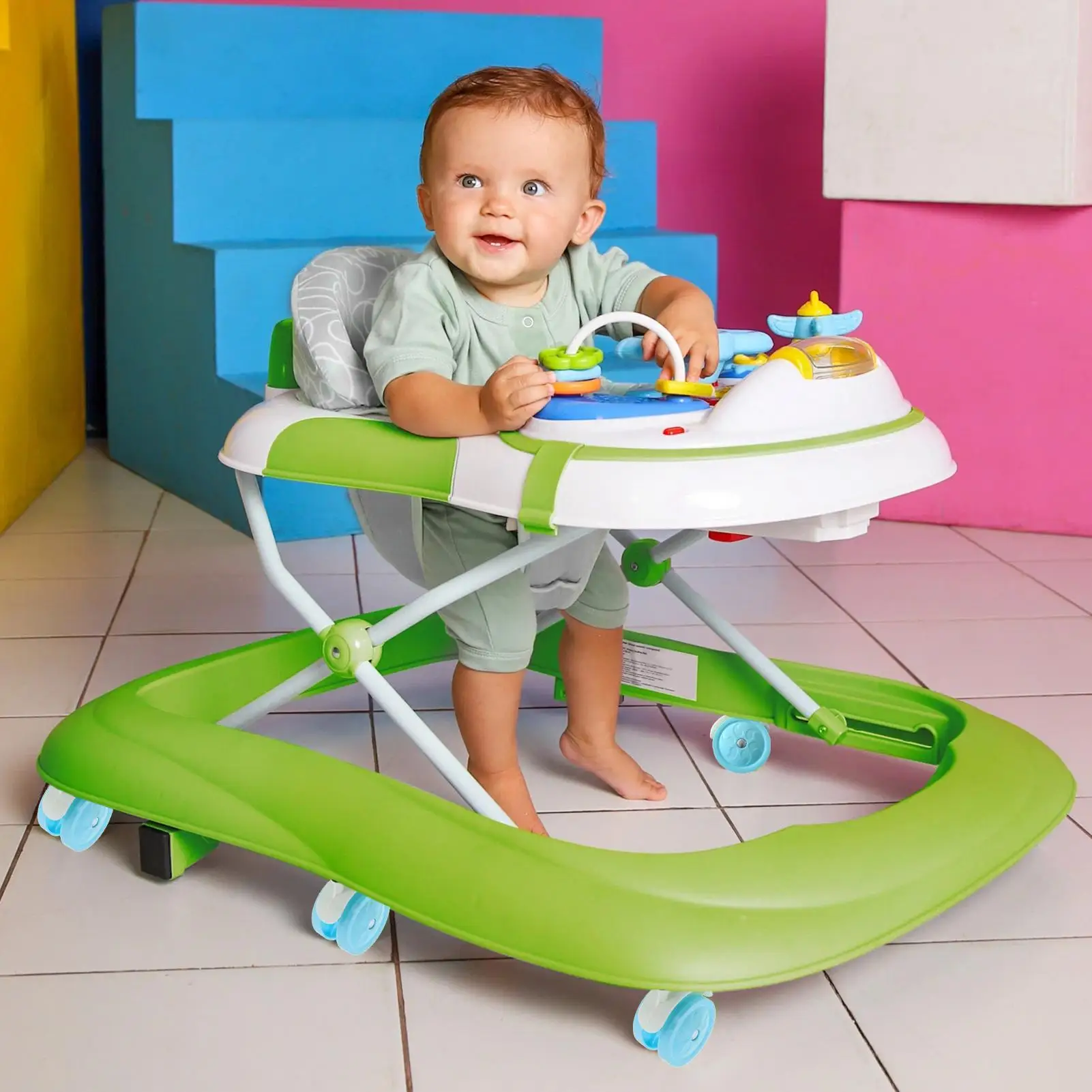 

Wheels For Stroller Silent Pushchair Casters 4 Pieces Stroller Swivel Casters For Baby Tricycle Walker Living Room Outdoor